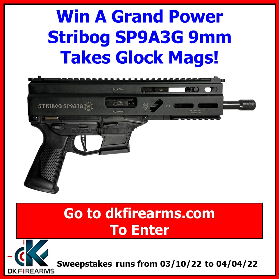 DkFirearms's tweet image. New Gun Giveaway At DK Firearms! 

Win A Grand Power Stribog SP9A3G 9mm Takes Glock Mags!

dkfirearms.com/bonus-gun-give…

#GunGiveaway  #stribog