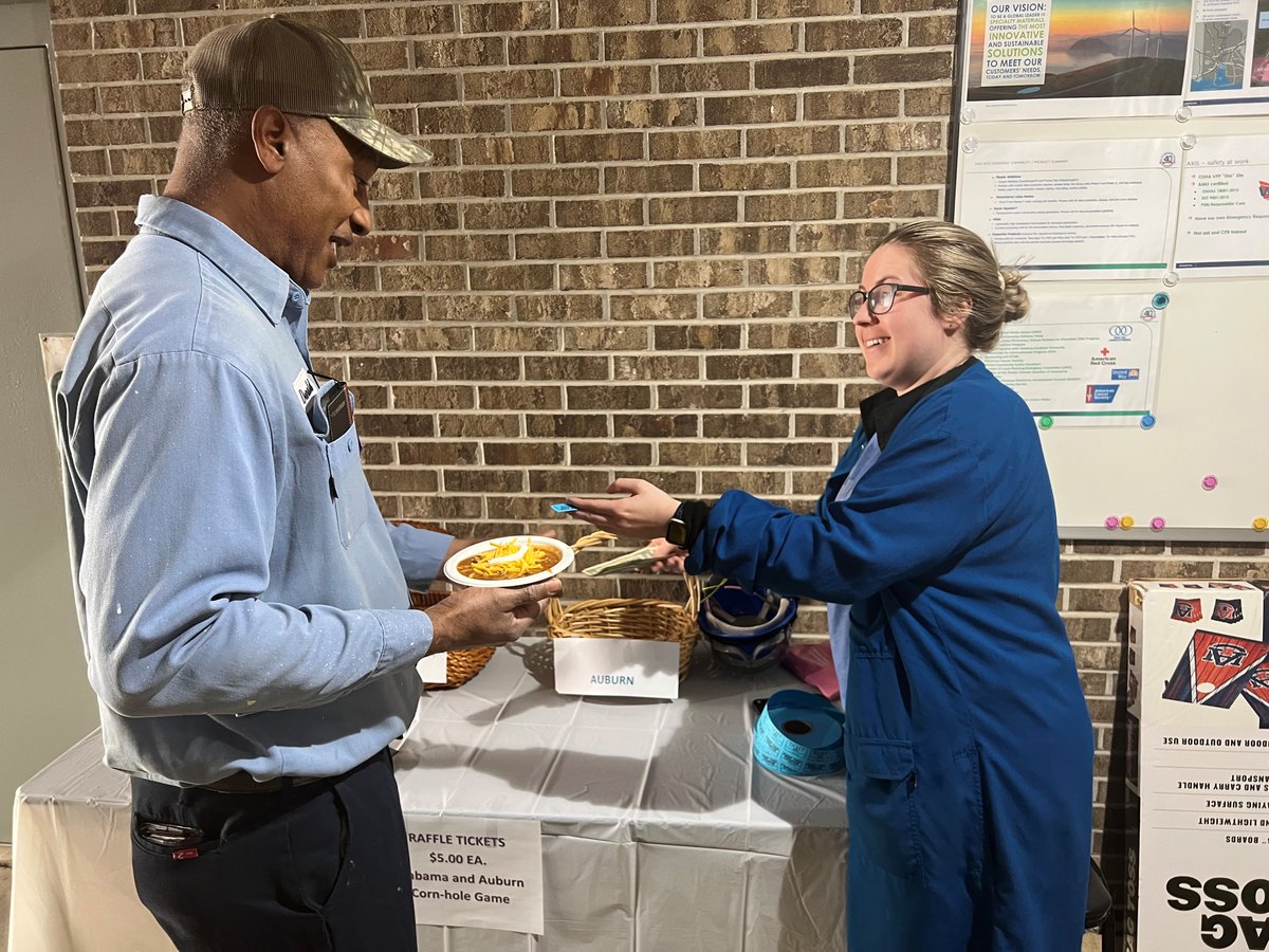 Arkema_Americas's tweet photo. To help the fight against cancer, our #AxisAL team was happy to cook for a cause! To support the American Cancer Society (ACS), we held our annual chili tasting. For $5, employees received a bowl and a raffle ticket. The goal is to raise $3,000, and we are almost there! https://t.co/BjVoYZybQI