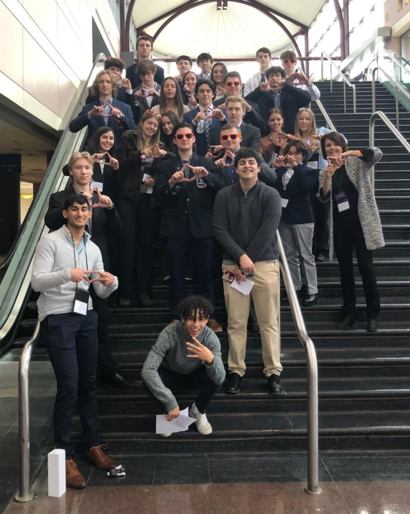 VictorCSD_Super's tweet photo. What a group of outstanding @VictorSchools leaders at today's DECA NY State Career conference!!! Awesome showing by @Victor_DECA https://t.co/wUdKUOE6MY
