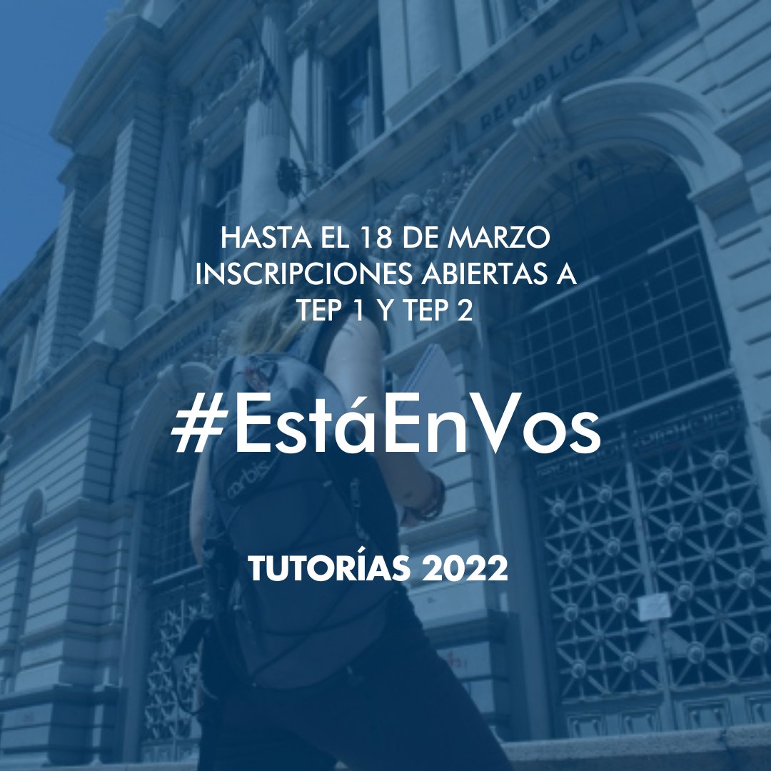 progresaudelar's tweet photo. 🔴 ¡Ampliamos hasta el próximo 18 de marzo el plazo para inscribirte a #TEP1 y #TEP2!

Toda la info, aquí: https://t.co/GWrs38RDDs

#EstáEnVos https://t.co/EKYTzH5OZA