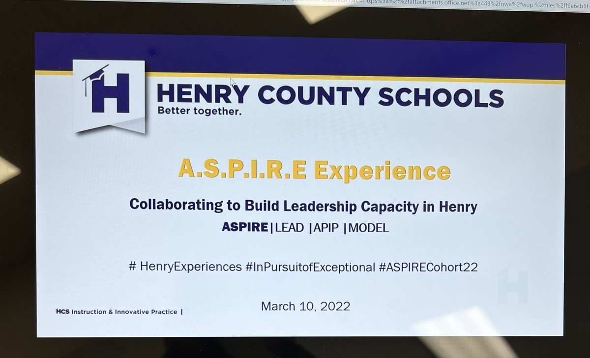 DrMilesk31's tweet photo. “Great leaders channel their ego needs away from themselves and into the larger goal of building a great company. Their ambition is first and foremost for the institution #ASPIRE22 @CynthiaMcCray19 https://t.co/YIAvjVcf1h