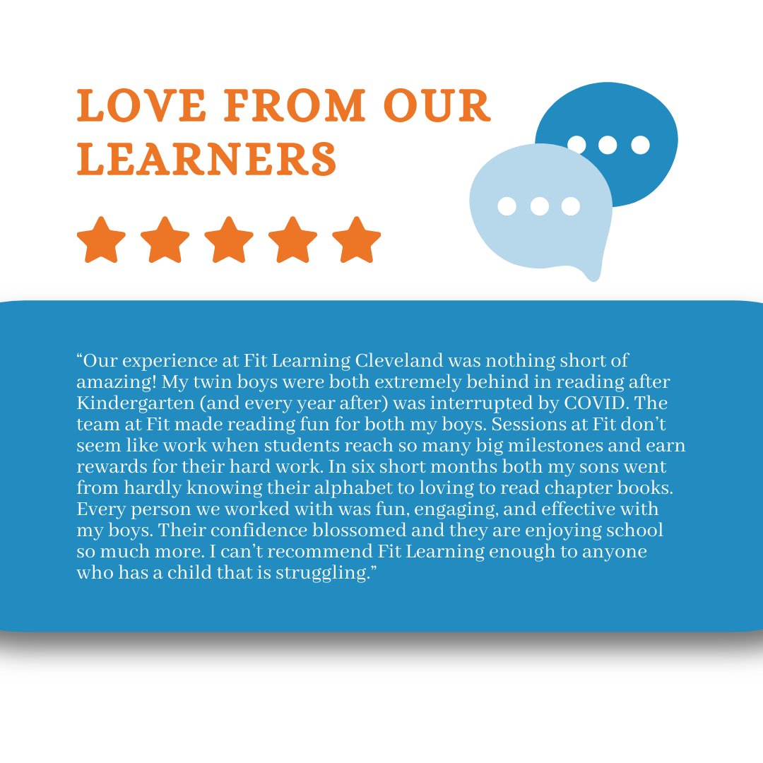 fitlearningcle's tweet photo. Check out this positive review from the parent of two of our learners. They both struggled with reading when learning was interrupted by Covid. Two enrollments later, these learners are excelling! #fitlearningcle #fitlearning #reading #Fluency https://t.co/1PiCdUx5ev