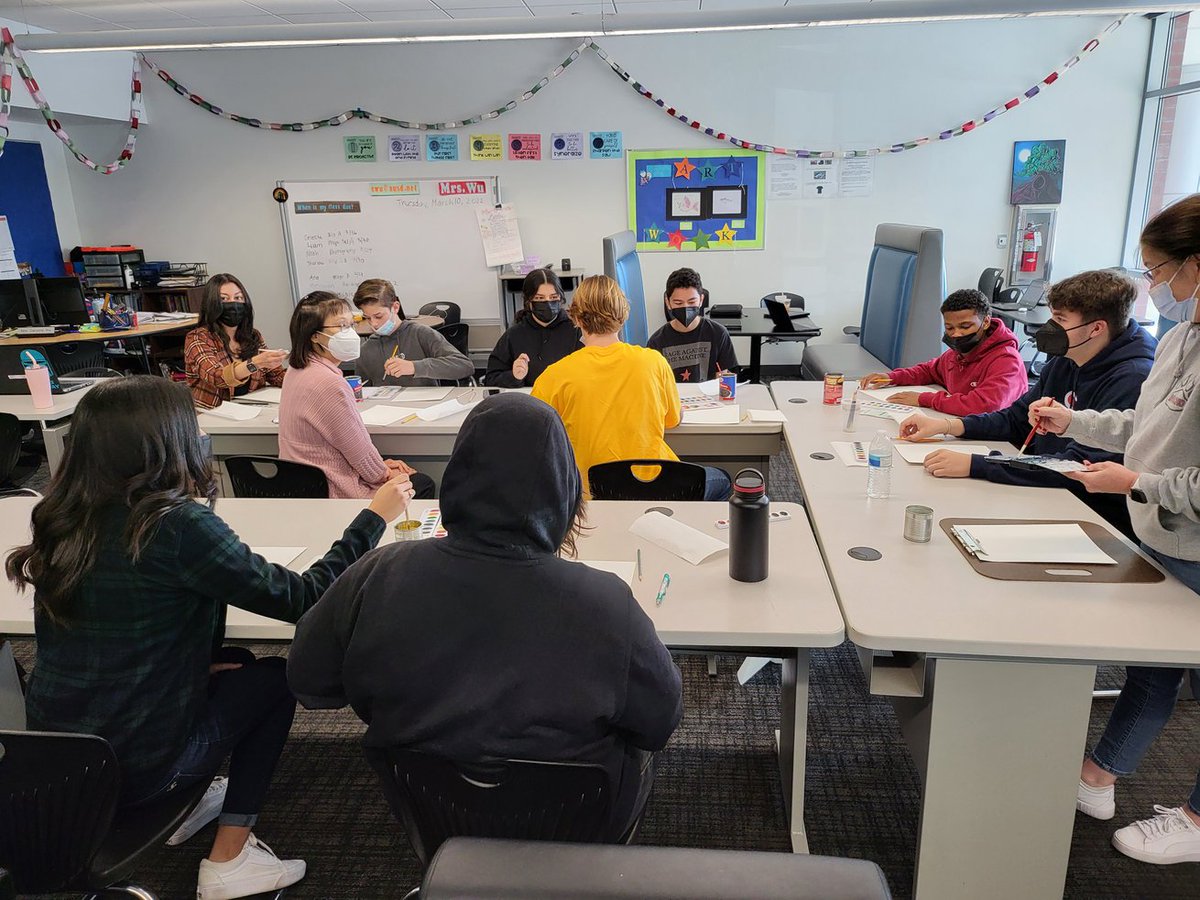 We all need some time away from the screen. Thank you for leading the way Mrs. Morales.<a href="/RanchoLC_AUSD/">Rancho Learning Center - AUSD</a> #watercolor #artsavesyoursoul
