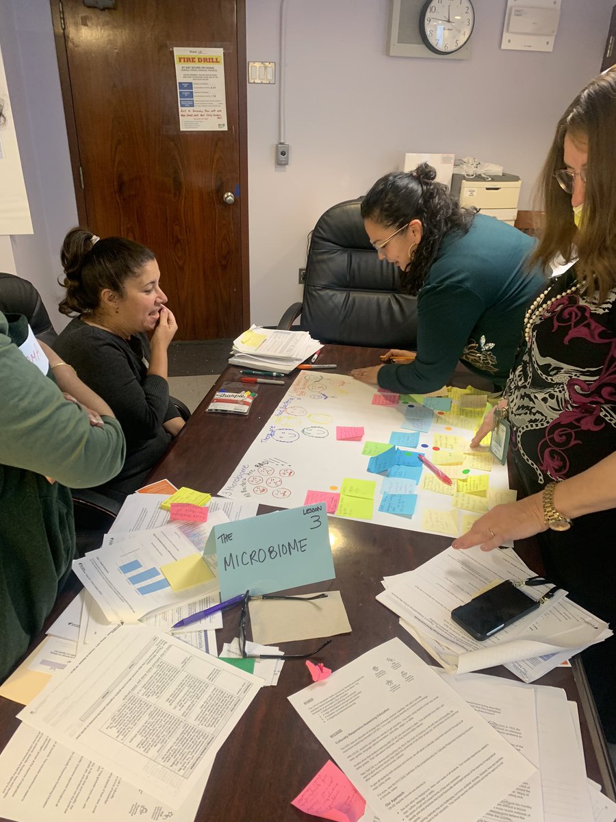 Dora_Kastel's tweet photo. Teachers at John Bowne & Grover Cleveland are deep in curriculum analysis of a NV Biology Unit! Deepening our understanding of #HQIM for #NGSS #NYSSLS thanks to #nextgentime! Thank u @BSCSorg @QueensNorthBCO @NewVisionsNYC @jamesbshort @JBintzBSCS #curriculummatters @EdReports https://t.co/OrTKic7gO3