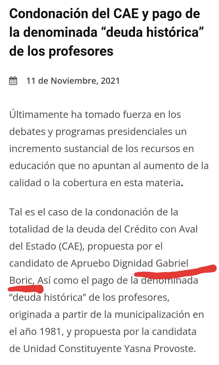 Y LLEGÓ EL DÍA!.. LO PROMETIDO, ES DEUDA! #BoricPrometio
#QuintoRetiroUrgente
#CambioDeMando
#YoNoTengoPresidente
* Sueldo mínimo $500.000
* Pensión mínima $250.000
* Salud gratis
* Fin deuda CAE
* Vivienda para todos
* Transporte gratuito
* Jornada laboral de 40 horas
...y más.