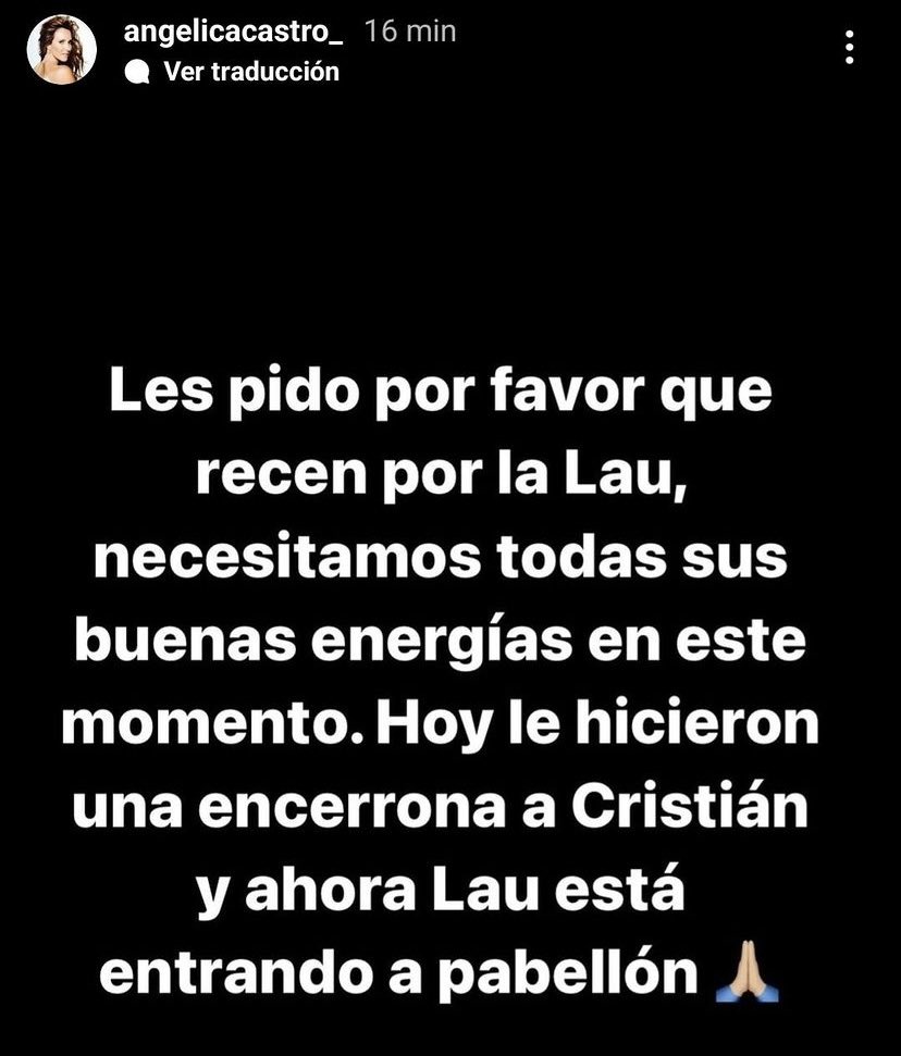 GUERRERABELLUM's tweet photo. A Cristian De La Fuente le hicieron una encerrona y su hija está en pabellón. 
Angelica Castro piden que recen por Laura. 🙏🏻 https://t.co/5vkrvBbvw5