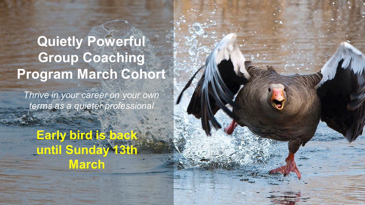Oops... due to tech issues, QP program early bird has been reopened till end of the week - Join this unique personal leadership development program that enables quiet achievers to thrive in their career because of their quiet nature, not in spite of it. mailchi.mp/megumimiki/oop…