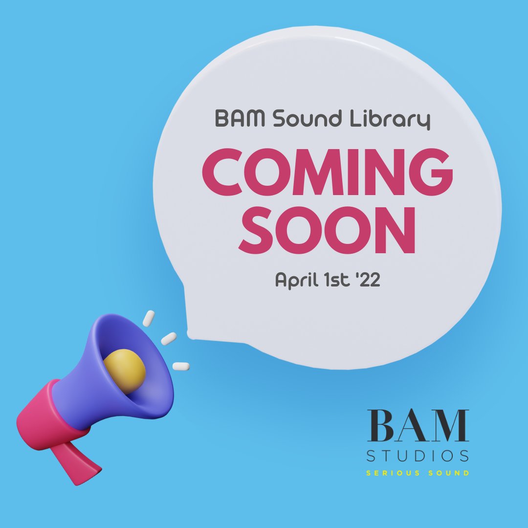bamstudios's tweet photo. Coming soon! ... Be Prepared to be heard! 🎤
.
.
.
#BAMSoundLibrary #AprilFirst #ComingSoon #Voices #Recording #Sounds #SeriousSound #Audio #Silly #StudioLife #BAMteam #BAMstudios #Chicago https://t.co/ouvvdHPfMV