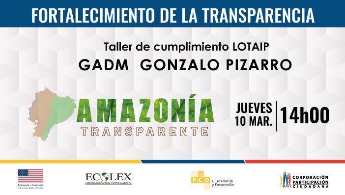 SimonJaramilloM's tweet photo. @ParticipacionPC, capacita a funcionarios del Municipio de Gonzalo Pizarro  @GADM_GP (Provincia de Sucumbíos), sobre contenidos y aplicación de la #Lotaip Ley de Transparencia y Acceso a la Información Pública. #PCTransparencia  #AmazoniaTransparenteEC https://t.co/ktGx8g2wyg