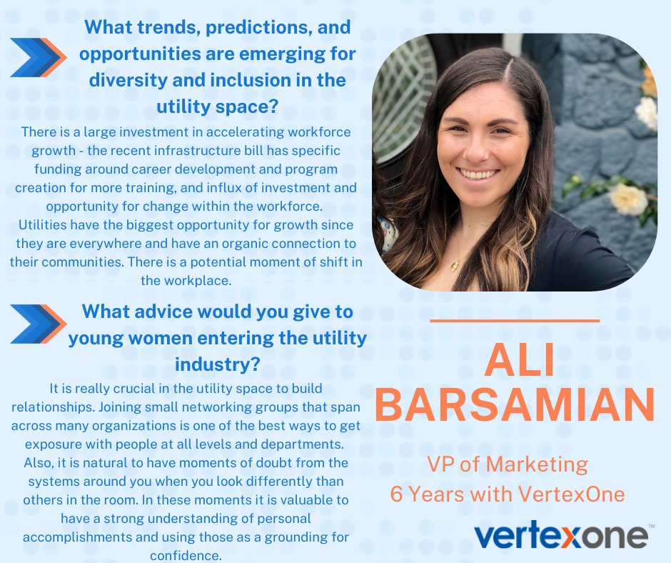 vertexgroup's tweet photo. During this second week of Women's Herstory Month we would like to recognize Ali Barsamian, our VP of Marketing. She is always striving to make change and move our organization towards embracing a diverse, equitable, and inclusive culture. #DiversifyUtilities #OurImpact. https://t.co/B1gR1Z0Cyg