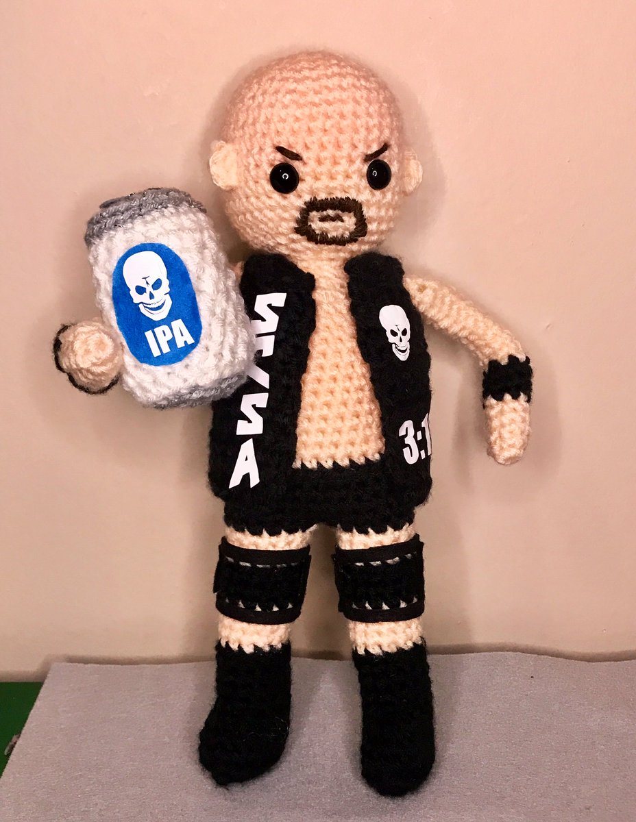 It’s time for a giveaway. All you have to do is like and retweet!! Winner announced Monday! #StoneColdSteveAustin #crochet