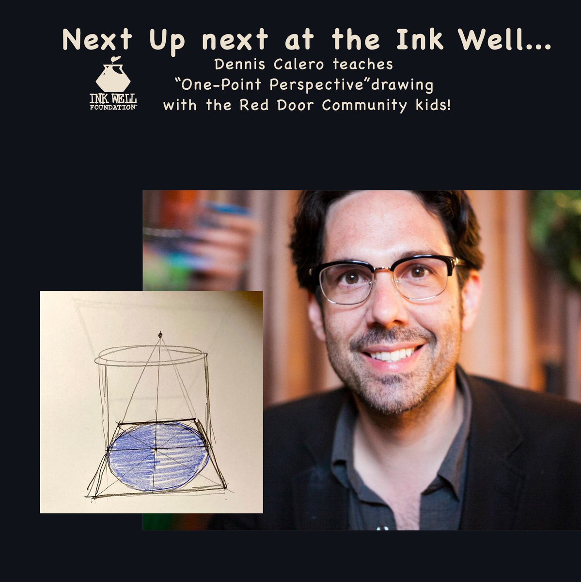 InkWellKids's tweet photo. Tonight! Our Event Director @DennisCalero leads our volunteers & @RedDoorCm kids in a virtual "one-point-perspective" drawing lesson.
Art is a great way to take a break from trying times and share in the healing power of creative fun.
#ArtHeals #KickCancerButt #Community https://t.co/OODlGg3fEh