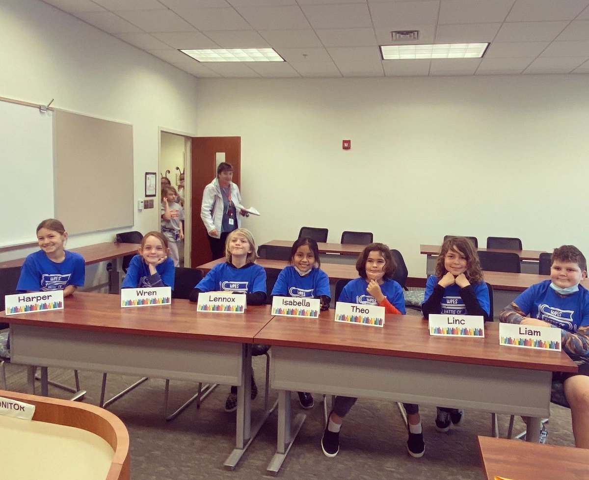 WinterParkElem's tweet photo. We are so proud of our Winter Park Battle of the Books Team who represented at the county competition today! They truly made a SPLASH, and are ready to start on next year’s reading list! Great job, Dolphins! We are so proud of your dedication. #divein @Rodgers_Reads https://t.co/YBy9VMeDqi