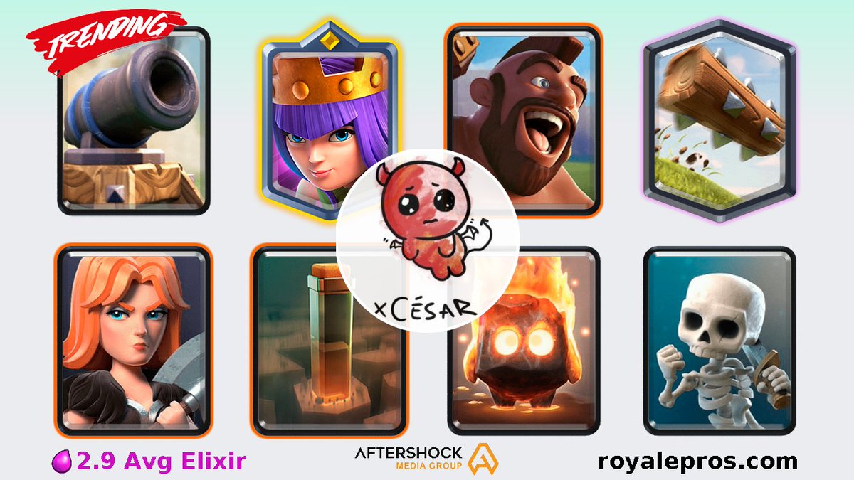 .@xCesarCR has won grand challenge on 11/03/2022 05:08:46 SGT [Cannon,Archer Queen,Hog Rider,The Log,Valkyrie,Earthquake,Fire Spirit,Skeletons]

Deck: https://t.co/W2bAwDH5RQ

GC Logs: https://t.co/anfnFvFOLB

Powered by @ AMGinfluence https://t.co/elNCewlfLD