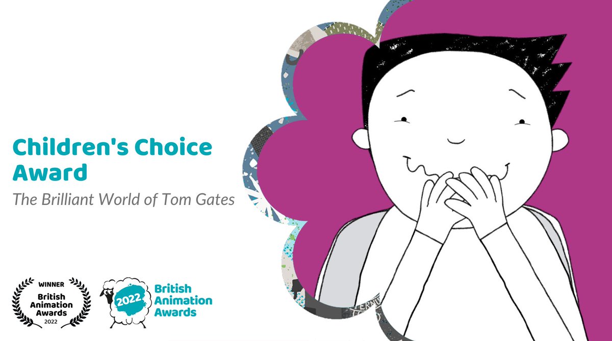 BAAwards's tweet photo. The children have spoken! The winner for this year's Children's Choice Award is The Brilliant World of Tom Gates. Congratulations! #BAAs2022 https://t.co/FuvO9yhT7W