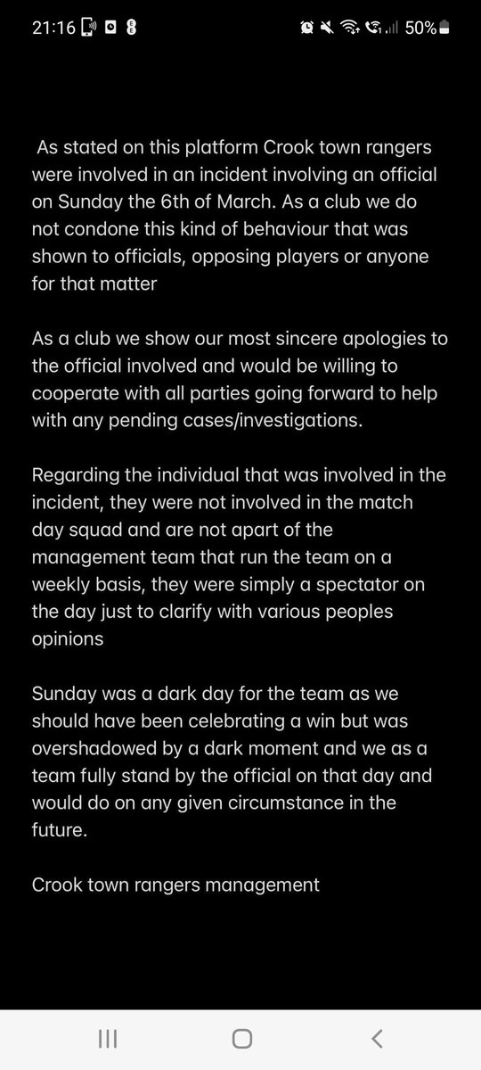 Crook Town Rangers tweet media
