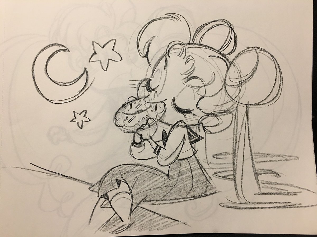 Corey has been working on a blender sculpt of this sketch I forgot I did (but now want to color, but-but there's no time) #TBThursday 