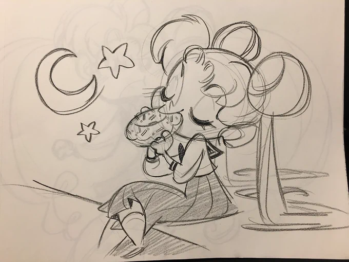 Corey has been working on a blender sculpt of this sketch I forgot I did (but now want to color, but-but there's no time) #TBThursday 