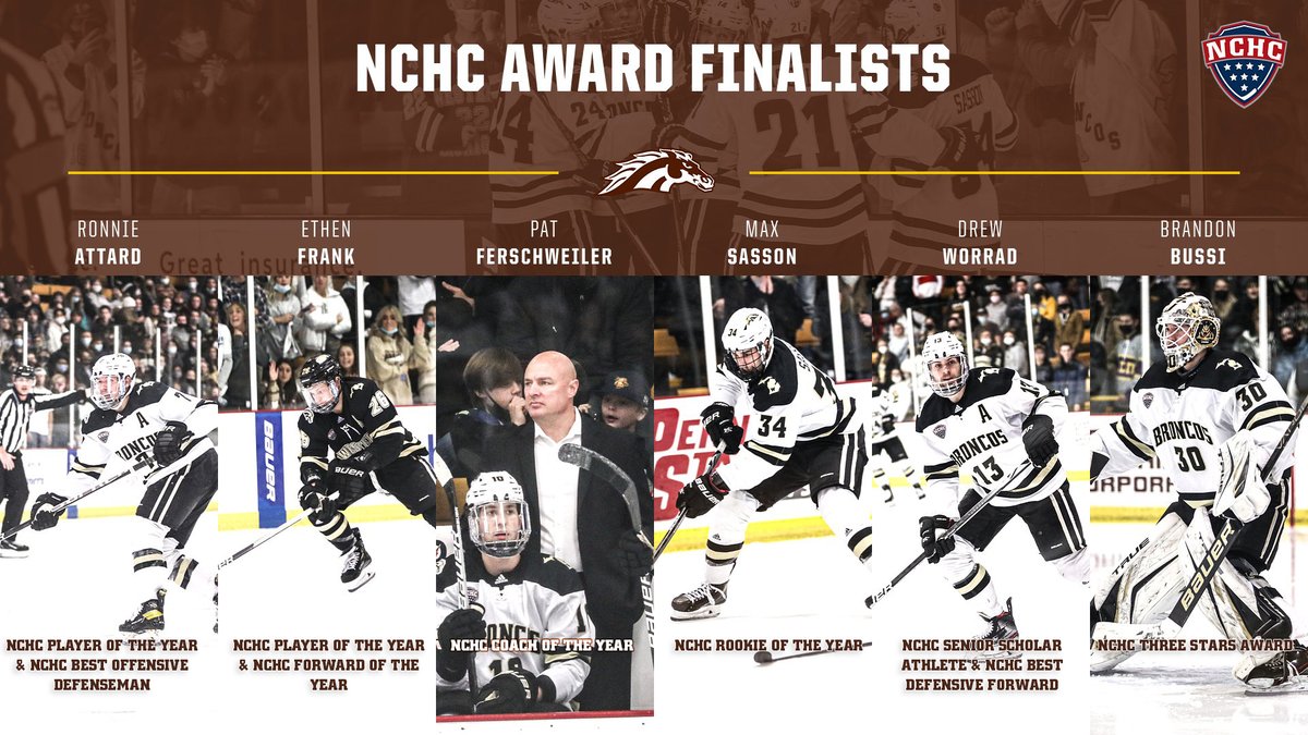 Congratulations to our NCHC Individual Award Finalists!!

buff.ly/3tJIO5T