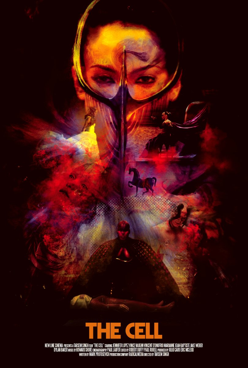 My alt poster for Tarsem Singh's beautiful nightmare THE CELL. Absolutely love this film.  #HorrorMovies #DigitalArtist #posters