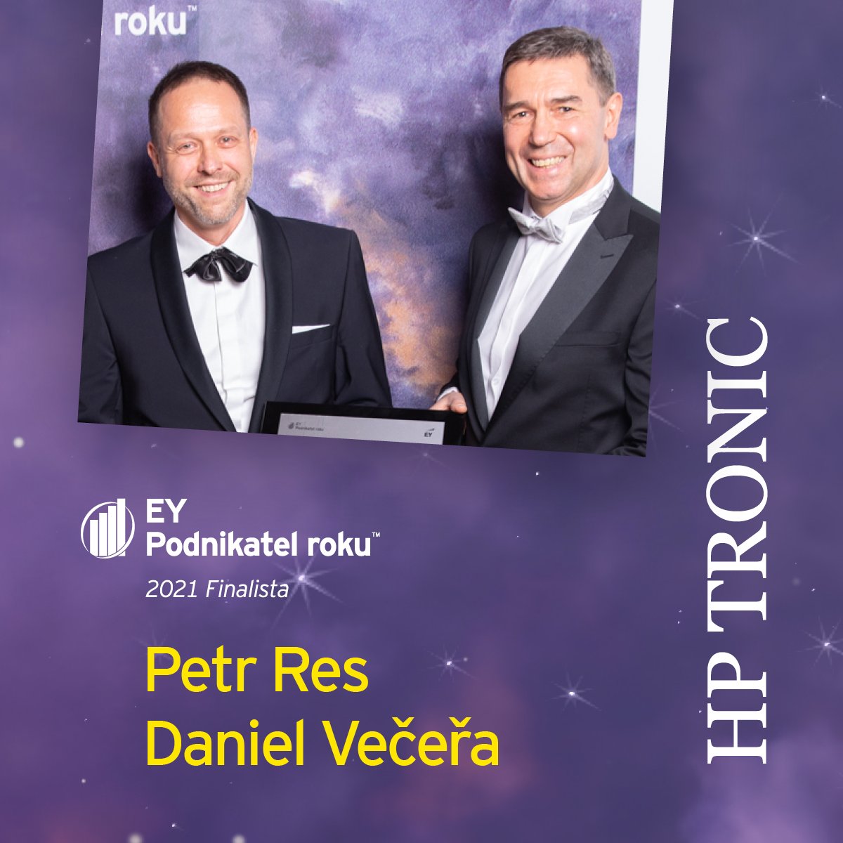 EY_CeskaRep's tweet photo. Pětici finalistů 22. ročníku soutěže #EYPodnikatelroku tvoří podnikatelé z nejrůznějších oborů a s rozdílnými příběhy, které spojuje jejich umění podnikat. Jsou mezi nimi Petr Res a Daniel Večeřa z #HPTRONIC, @MartinCigler ze #Solitea, @SimonaKijonkova z #PacketaGroup... https://t.co/JAXenbP0nU