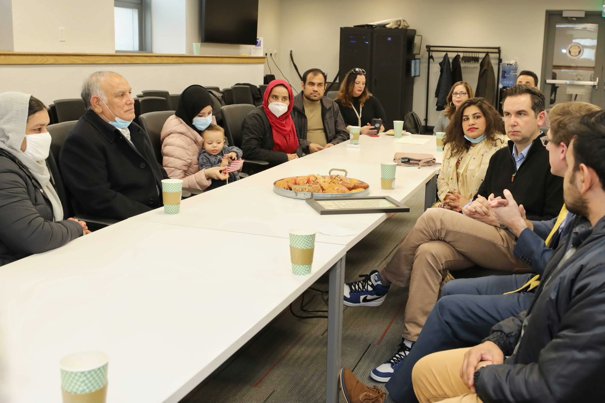 Mayor Fulop met with eight members of the Kakar family today who recently escaped Afghanistan and reunited with their immediate relative and Jersey City resident, Seema Kakar.

Read the full press release at JCNJ.ORG
#JerseyCity <a href="/HealthierJC/">Healthier JC</a>