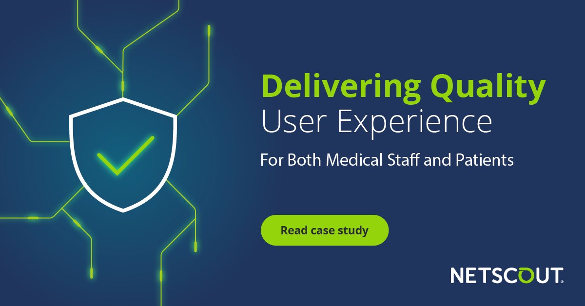 NETSCOUT's tweet photo. This healthcare IT org. is leveraging #SmartEdgeMonitoring to help ensure the quality of service and lower #MTTR in their #DataCenter #ServiceEdges and remote medical locations. Read the case study and find out how they are solving their challenges.