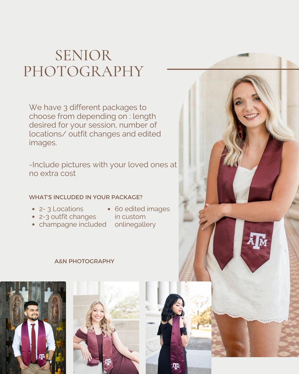 Still needing a Senior Photographer ? We got you! We opened up some more spots for seniors &amp; for ring days! Contact us with what you need !🍾. 

anjphotographyy.com