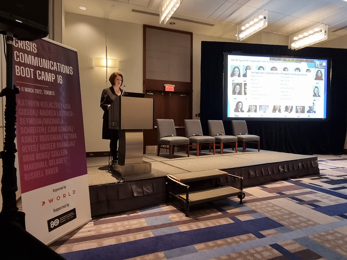 ThePWorld's tweet photo. Last session of the day with Colleen Marshall Delaney from Massachusetts General Hospital 🇺🇲 on the importance of internal comms in #crisis.
#ccbc16 🇨🇦 https://t.co/plCfn2H4lY https://t.co/NjQqcGwGHl