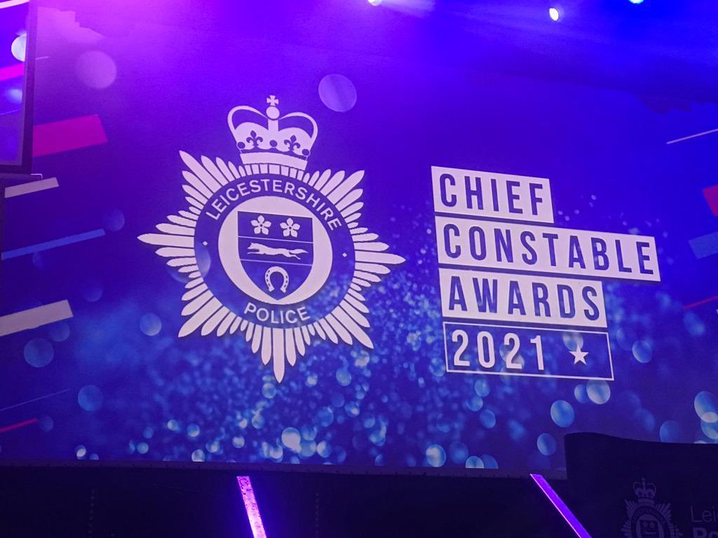 LeicsPCC's tweet photo. Proud to play a role in the Chief Constable’s Awards ceremony, but humbled to listen to the stories of bravery, dedication and devotion that I have been hearing this evening. #LPCCA21 @leicspolice https://t.co/q9gqoj4DqV