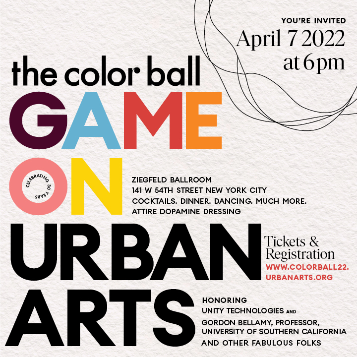 UrbanArtsOrg's tweet photo. It's happening! Join us this APril 7th for The Color Ball 2022! SO. FUN.
Go out for good with @Unity and @GordonBellamy and celebrate the amazing achievements of our students. #thecolorball #colorball #gamedesign #dancing https://t.co/g6gzXaTagR