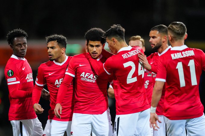 Bodo Glimt-AZ Alkmaar maçına AZ takımının gol sevinci