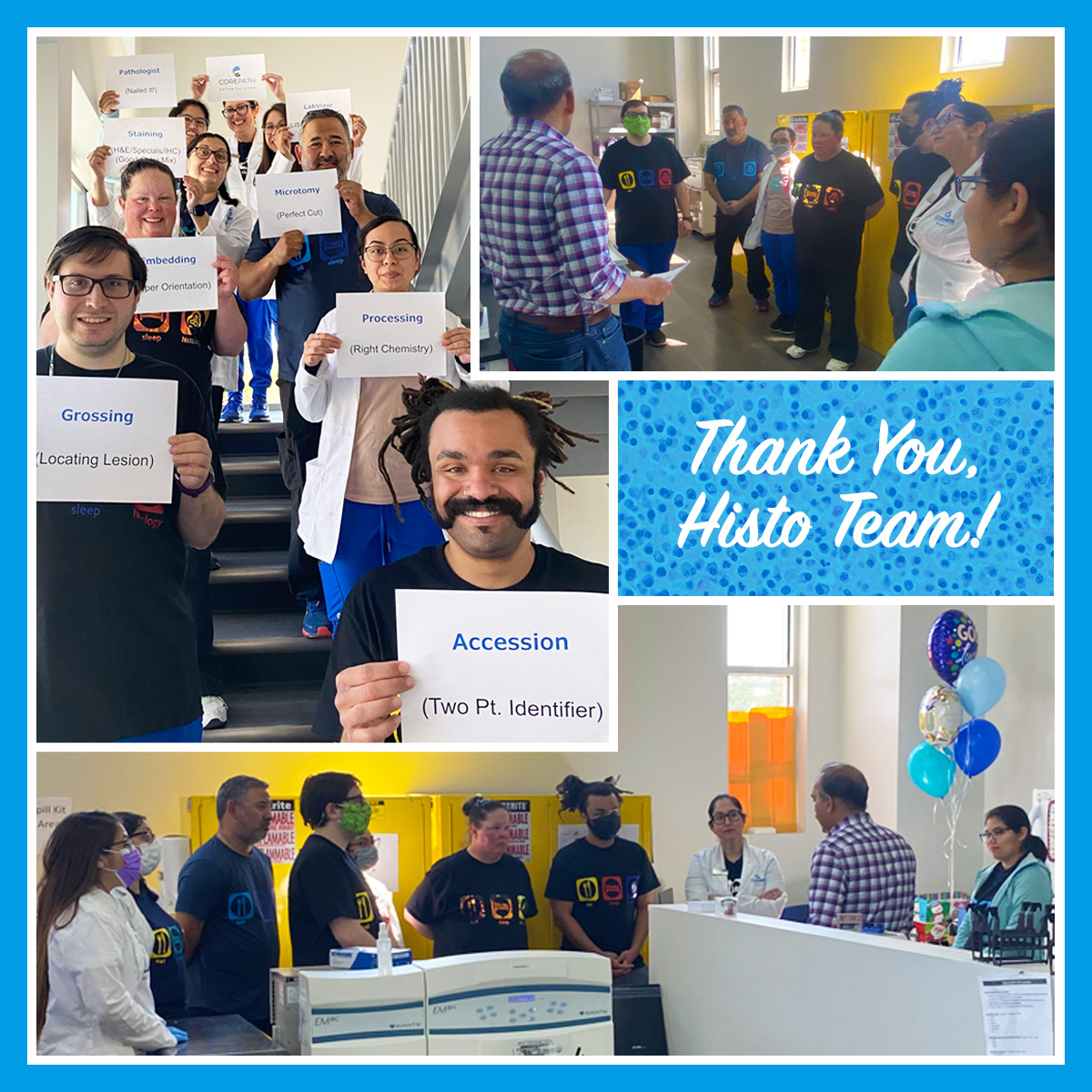 CorePath's tweet photo. Today is #Histology Professionals' Day! Through their hard work, skill, and professionalism, pathologists and labs like CorePath are able to provide accurate diagnosis in a timely manner. Thank you for all you do!

#pathology #CaringforLives #laboratory #referencelab #pathtwitter https://t.co/QdrhscXhpt