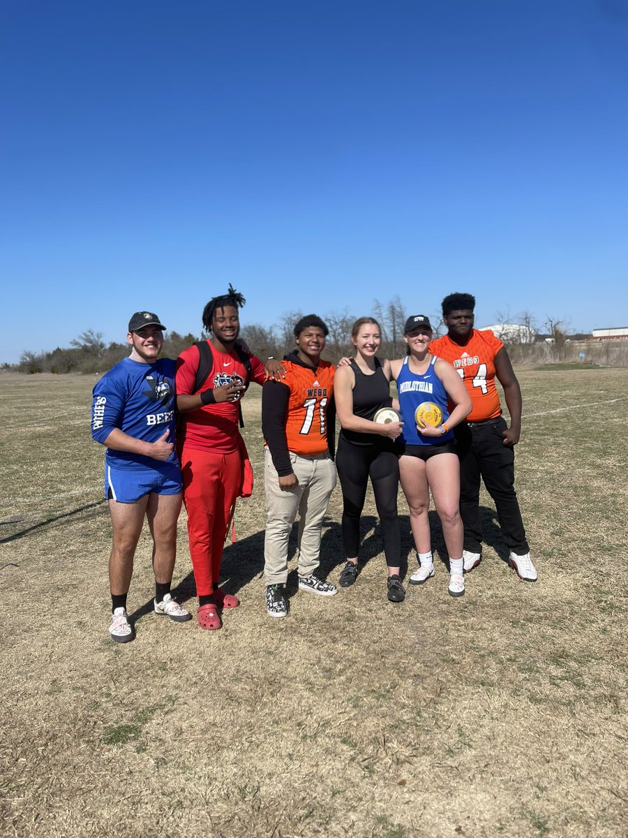 mallorylhibbert's tweet photo. Beyond proud of these kiddos today!!! Maddie Fey #1 in the nation as a 10th grader with 166’4 &amp; a PR in shot of 45’8, Gabe with a big PR of 153’2, Maggie Bookout 161’9 💙💪🏻💙 @gabe_songer @MISD_Athletics @ToddYorkt @MidloMirror @jwfos22 @ThrowSumthin @MHSPantherXC_TF https://t.co/OzlMUTo6y6