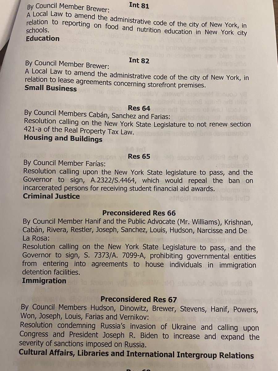 CMAmandaFarias's tweet photo. (1/3) Today I introduced my first bill at the @NYCCouncil Stated Mtg!

Reso 65: To restore Tuition Assistance Program (TAP) eligibility for those currently in prison.

Restoring TAP is at the intersection of education equity &amp;  racial justice for our communities. https://t.co/O2EdPxMy6m