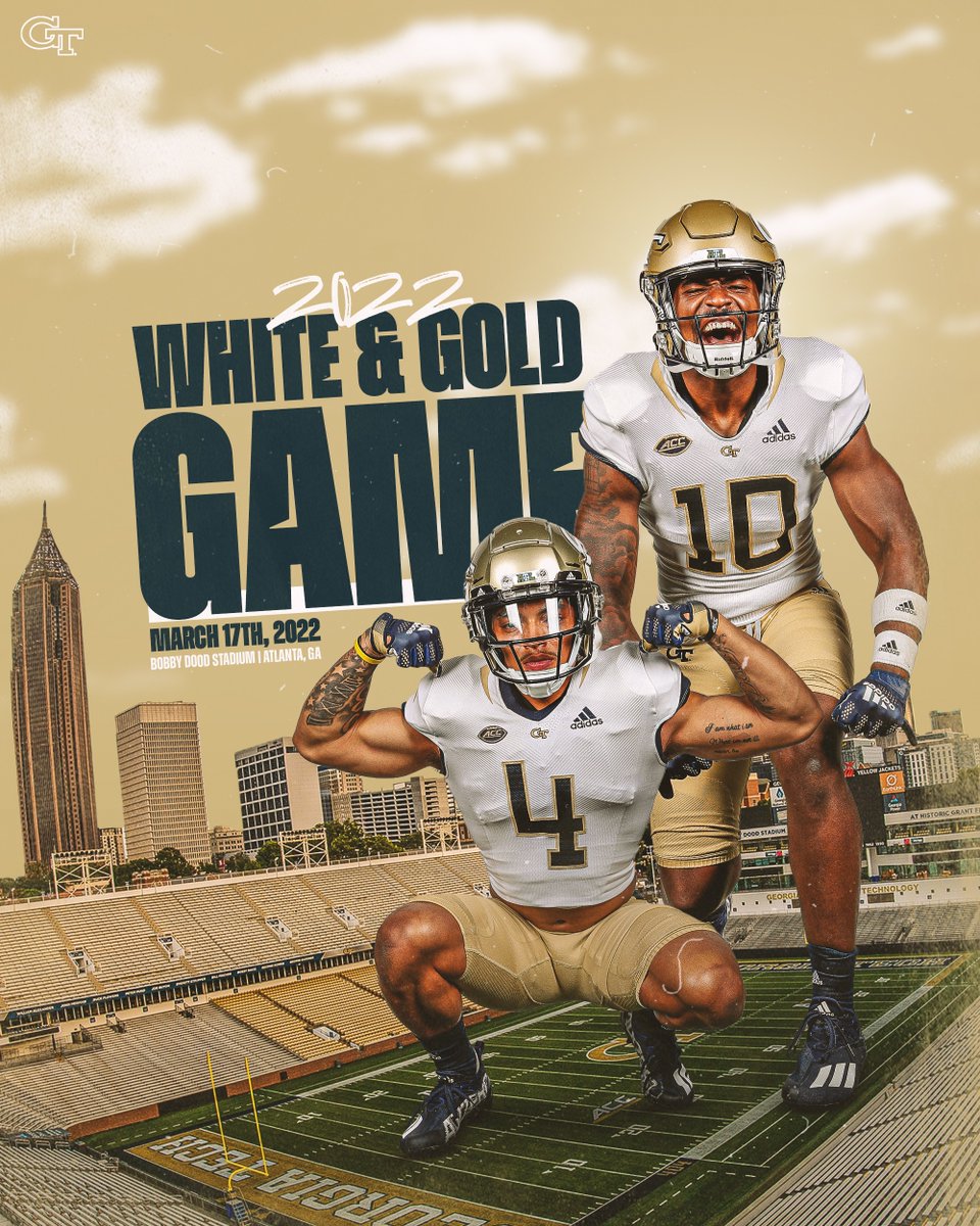 GeorgiaTechFB's tweet photo. ONE WEEK AWAY!!!! ☘️🏈🐝

⌚️: 6 PM
📺: @accnetwork 
📍: Bobby Dodd Stadium
🔗: https://t.co/coRwgGHWBe

#4the404 /// #PtBD https://t.co/UFyY7kIsEw