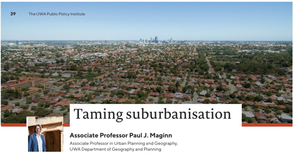 Planographer's tweet photo. Sneak peak of my 4thcoming short thought-piece/provocation on Taming #Suburbanisation as part of @UWAPPI #WA2050 report. Out soon. And, will complement my new co-edited book #Suburbia in the C21st. Thnx 2 @prof_saggar @bec_rey #ChrisLin 4 invite.
@UWAresearch @rkeil #Perth #wapol https://t.co/CFKGjwGWzh