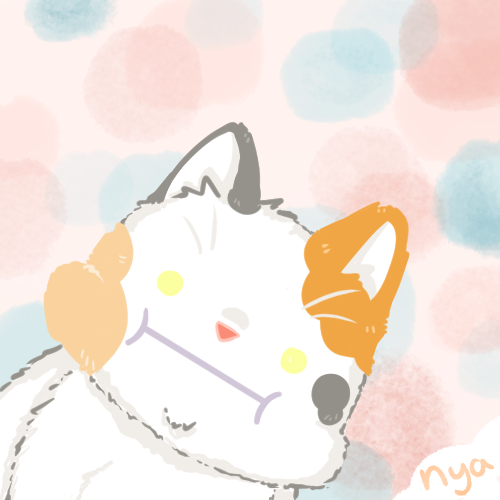 Here, have a pastel chunky boi doodle. 🐈‍⬛