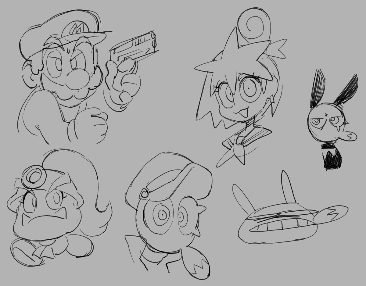 Mario sketches from a bit ago 