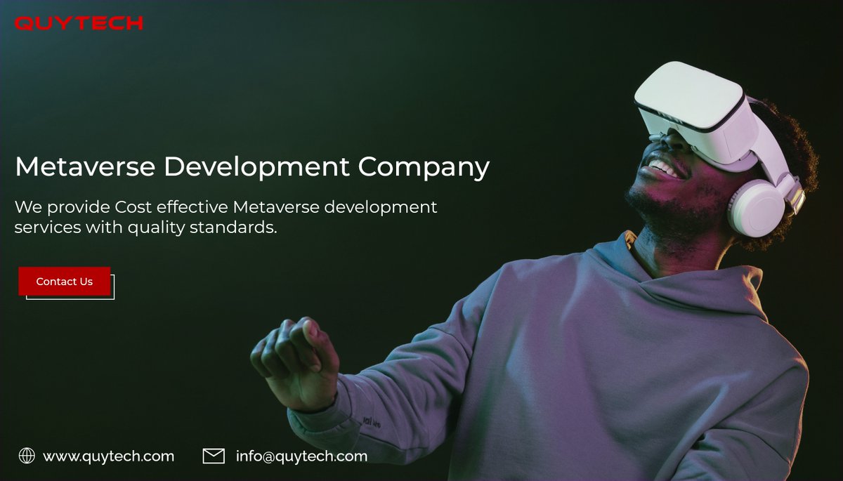 Quytech's tweet image. Our custom #MetaverseAppDevelopment Services create enterprise-ready applications that run faster and function better. To know more visit - quytech.com