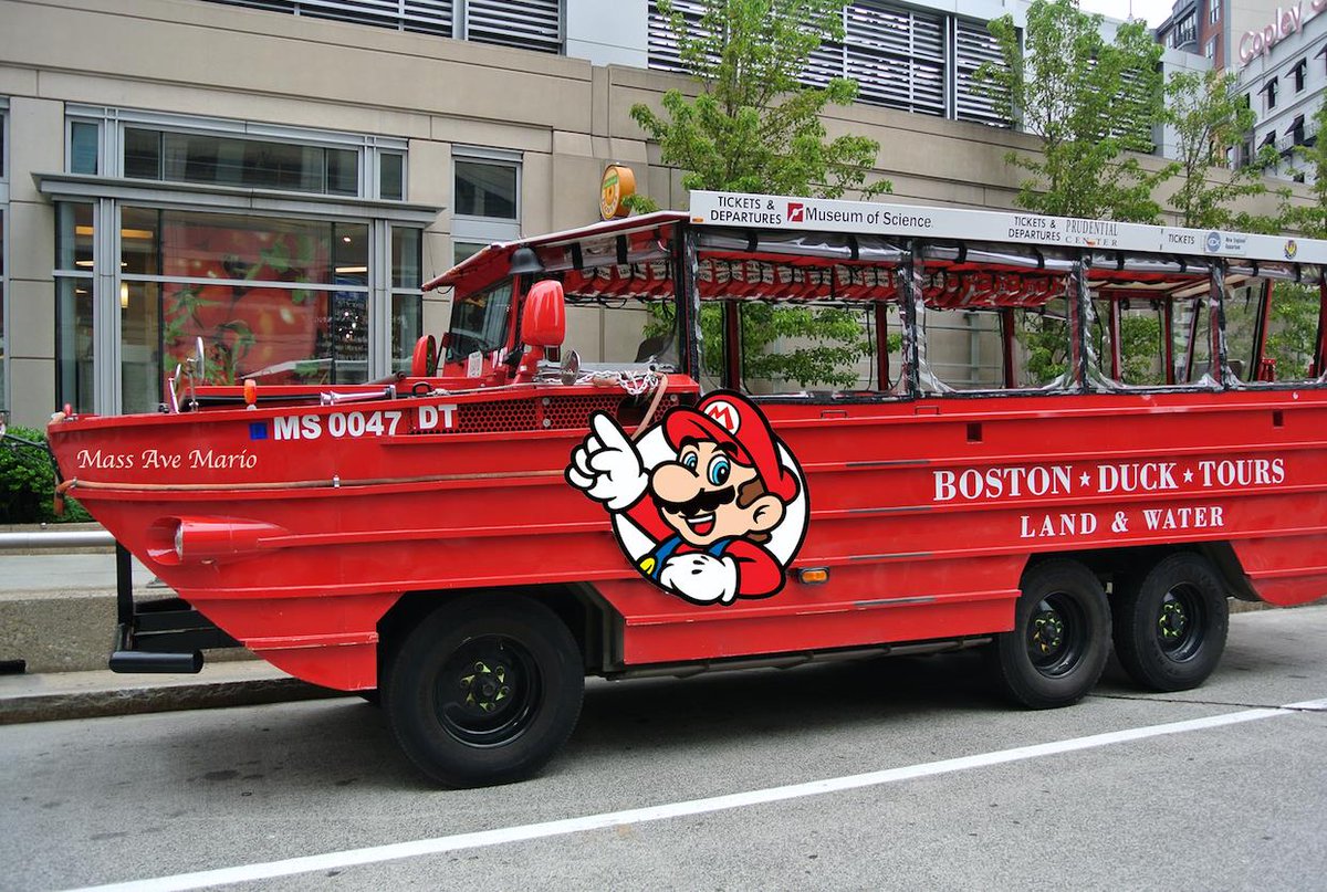 BostonDuckTours's tweet photo. It'sa MAR10 (Mario) day! 

#Mar10day #BostonDuckTours #Boston #VisitMA #Mario #SuperMarioBros #NES #Nintendo #MarioDay #GBCVB #BostonUSA #BostonMA https://t.co/AgxuQ4b9fX