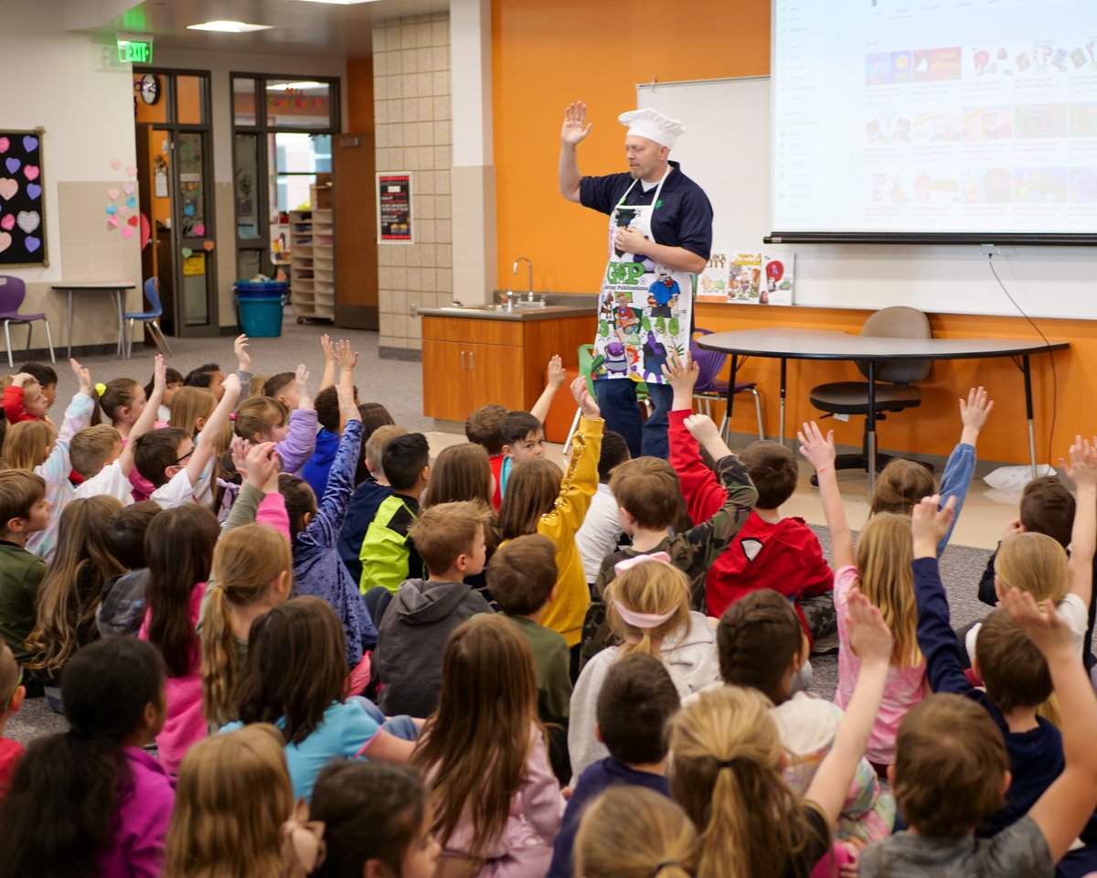 HoganCMGC's tweet photo. Not only does Hogan love to build schools, but we also love reading! We stay involved even after project completion by partnering with a local publisher, Grumpy Publications, to donate books to early elementary students. @jordandistrict @WeAreJEF https://t.co/JFdnMw81Wr