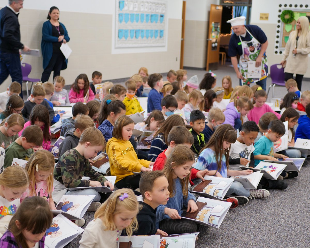 Not only does Hogan love to build schools, but we also love reading! We stay involved even after project completion by partnering with a local publisher, Grumpy Publications, to donate books to early elementary students. <a href="/jordandistrict/">Jordan District</a> <a href="/WeAreJEF/">Jordan Education Foundation</a>