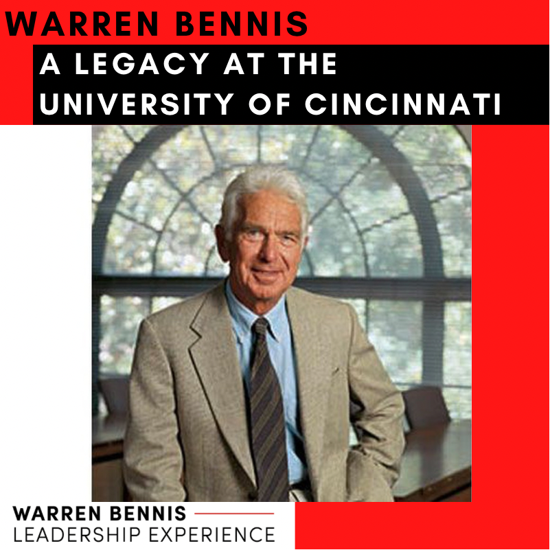 Warren Bennis made a tremendous impact on not only the University of Cincinnati, but also the field of leadership as a whole. His book, “On Becoming a Leader” is a timeless classic, recognized by many influential public figures, and still commonly referenced to this day. 🤩