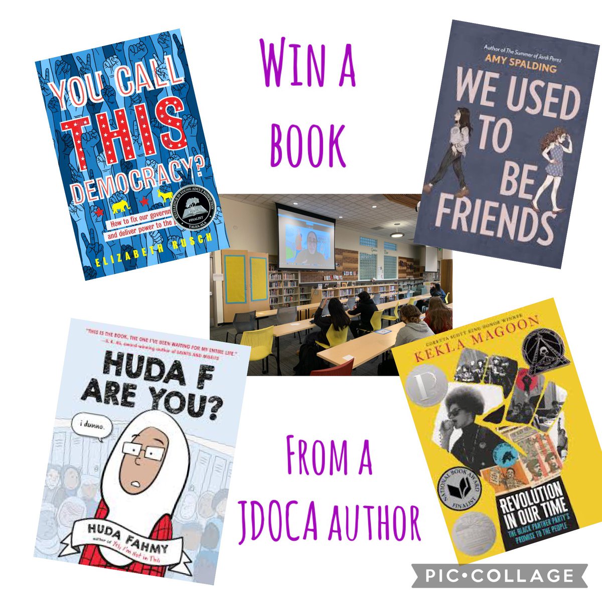 JHS - Did you attend an author session at JDOCA? Complete the Google Form Mrs. FB sent you for a chance to win a book. Complete your form by Monday at 3. Thanks so much to our rockstar authors for joining us yesterday: @theames <a href="/elizabethrusch/">author@elizabethrusch.com</a> @yesimhotinthis &amp; <a href="/keklamagoon/">Kekla Magoon</a> 🌟