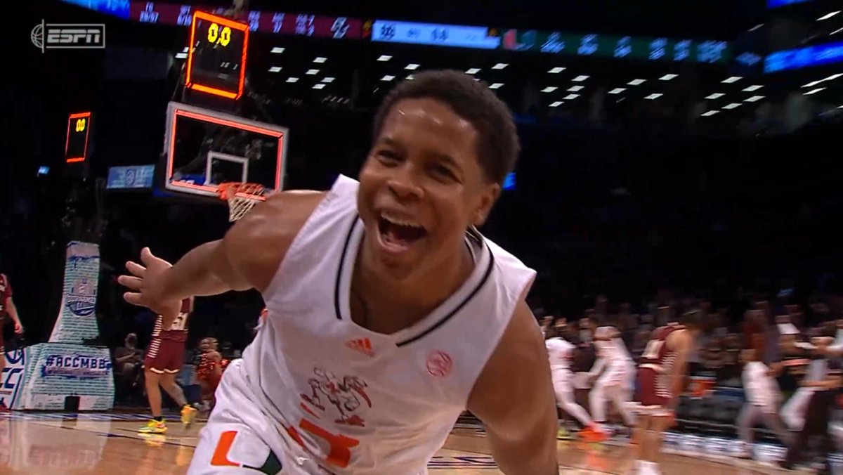 That survive and advance feeling 🙌 <a href="/CanesHoops/">Canes Men’s Basketball</a>