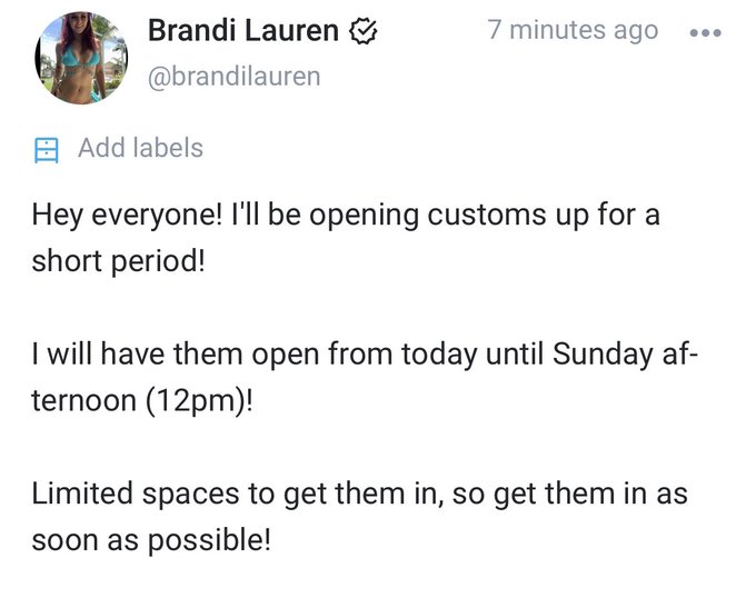 Accepting customs for a limited time only on https://t.co/yavaStE08x https://t.co/xpkkZGk5rC