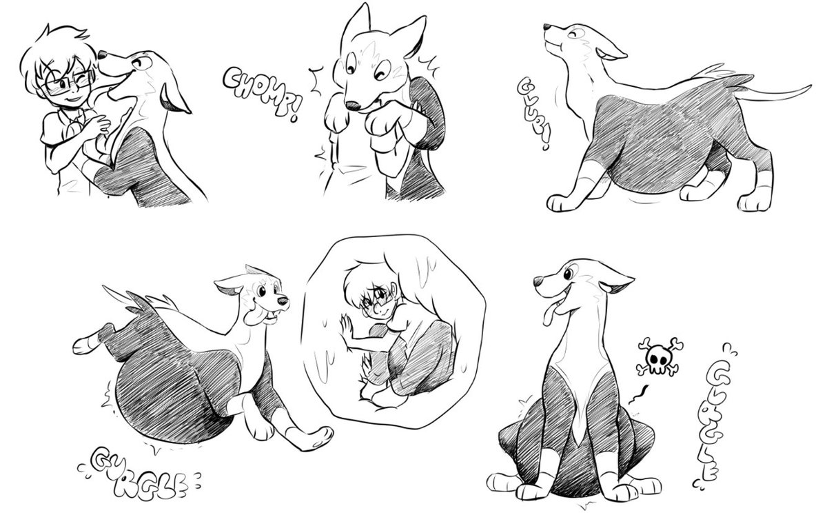 ShoeLaceArt's tweet photo. Who's a good boy? Who's a good *GULP*

Fulgudog deserves to be pred too :3 and Vivi approves

CW: #vore https://t.co/f2npSMRb20