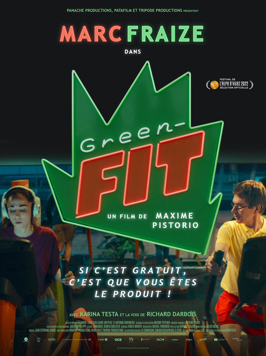 maximepistorio's tweet photo. Voici l’affiche de « Green-Fit », mon dernier court-métrage. Avec #marcfraize et @karinatestaoff https://t.co/jxs5zdaoFn