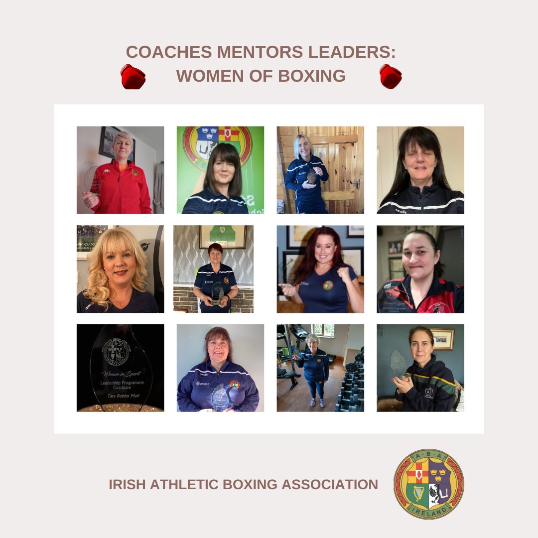 IABABOXING's tweet photo. This #WISWeek2022, we're celebrating the women coaches, mentors and leaders of Irish Boxing!

#FollowHerLead #IABA #IrishBoxing #Boxer #BoxingIreland #womeninsportire https://t.co/p7DLHHWxNa